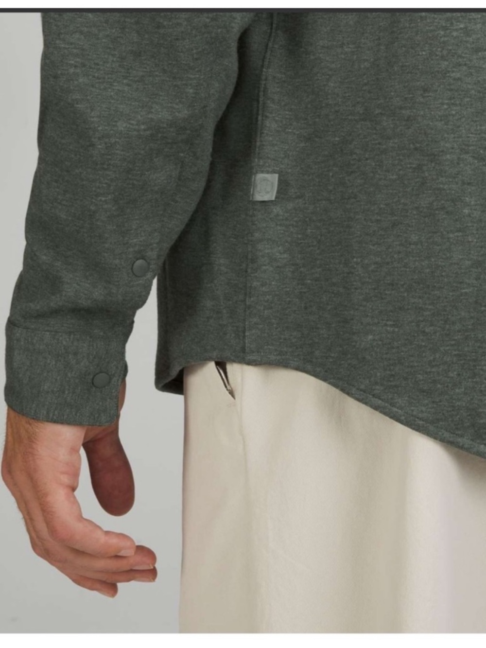 Lululemon Soft Knit Overshirt Heathered Smoked Spruce M3CZMS - Picture 3 of 15